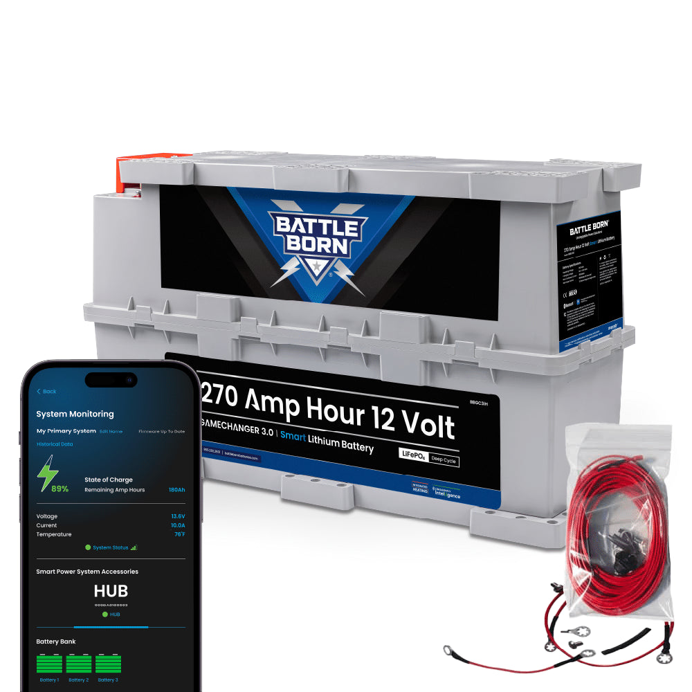 Battle Born BBGC3iH – 270Ah 12V GC3 Smart Heated LiFePO₄ Battery Kit (Bluetooth®)