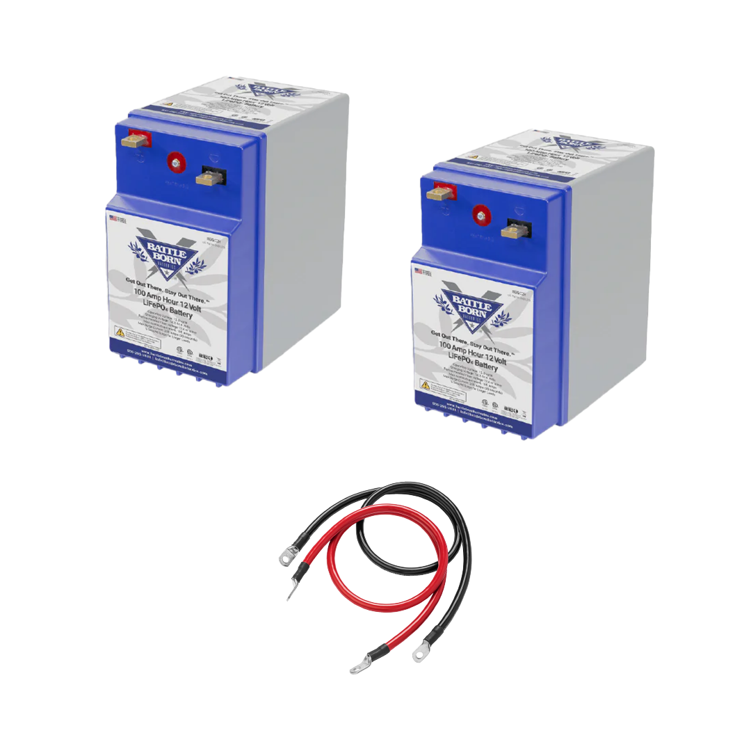 Battle Born Batteries Canada - 100Ah Battery Bank 12V GC2H LiFePO4 Deep Cycle Heated Battery x2