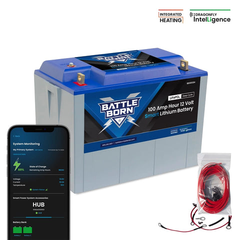 Battle Born BB10012iH 100Ah 12V Smart Lithium Battery with Integrated Heating and Bluetooth monitoring