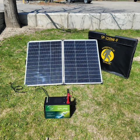 220W Portable RV Solar Kit – Victron MPPT + 100Ah Smart heated Battery