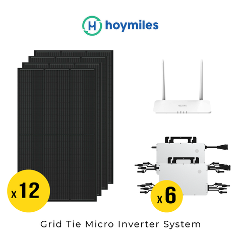 DIY Solar Grid Tie Kit - 4.26kW Solar Array & Hoymiles Micro Inverters