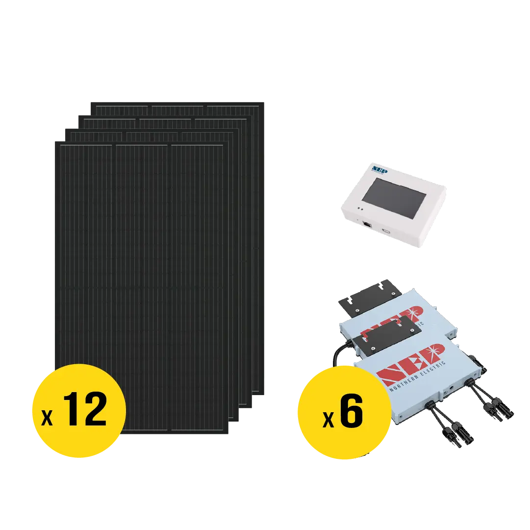 Complete 6kW solar grid tie kit with NEP micro inverters and Thornova panels for efficient, sustainable energy producti