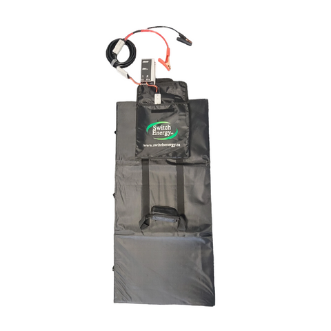 Power Bundle: Top Band LiFePO4 12.8V 100Ah Lithium Battery and Folding Solar Blanket Kit 200W MPPT