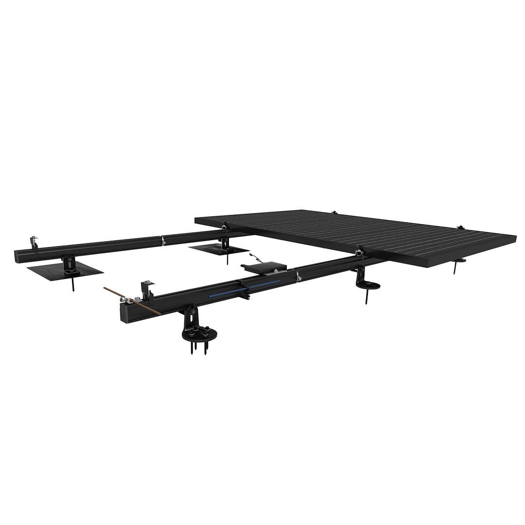 Adjustable solar panel roof mount for shingle and metal roofs, ensuring secure installation for grid-tied solar systems