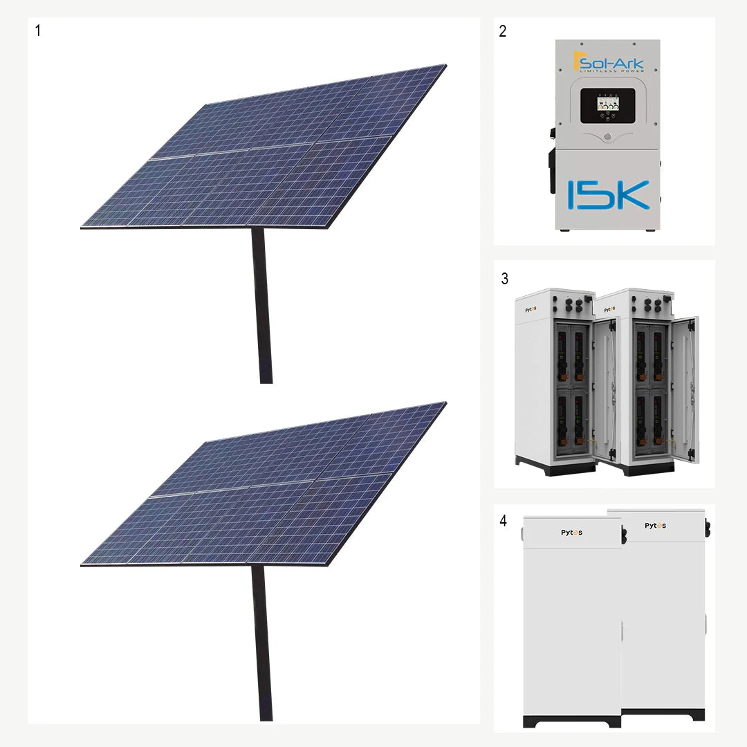 Power Your Home SolArk 15K, 30kWh, Solar Panel Mount Kit CDN Solar