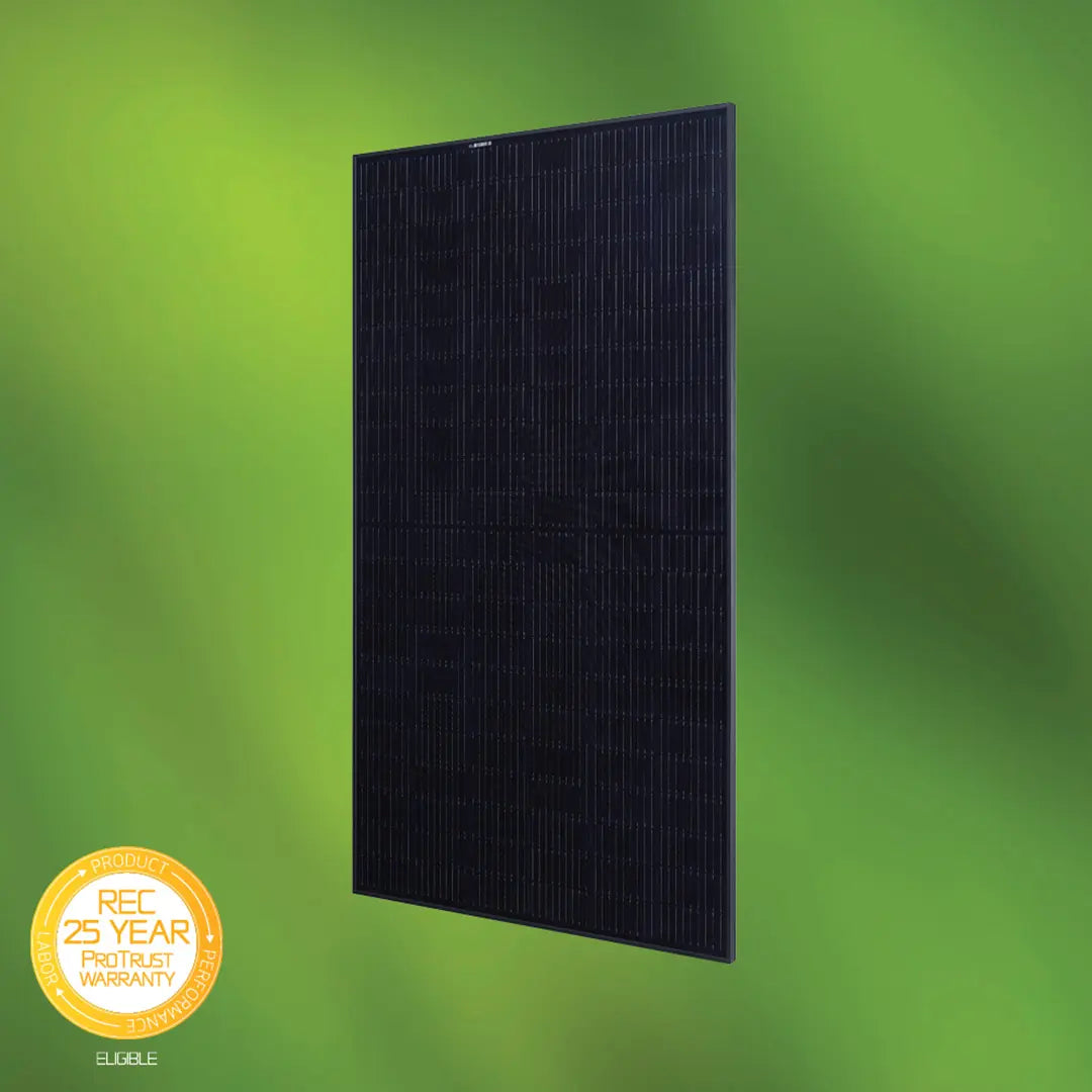 REC 405W TwinPeak 5 solar panel with 25-year ProTrust warranty, designed for high efficiency and reliability in solar installations