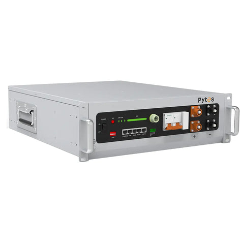 The Pytes V5 Plus is a 5.12kWh rack-mount LiFePO₄ battery designed for residential solar and backup power. Scalable, long-life, and compatible with leading hybrid and off-grid inverters