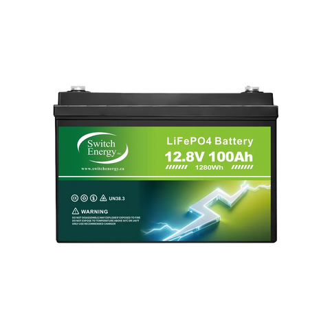 Switch Energy 12V 100Ah Heated Lithium LiFePO4 Battery with Bluetooth for RV, Marine and Off-Grid Solar