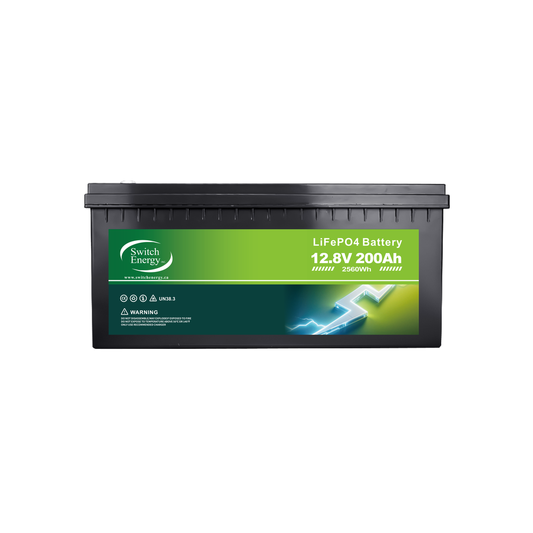 Switch Energy 12V 200Ah Heated Lithium LiFePO4 Battery with Bluetooth for RV, Marine and Off-Grid Solar