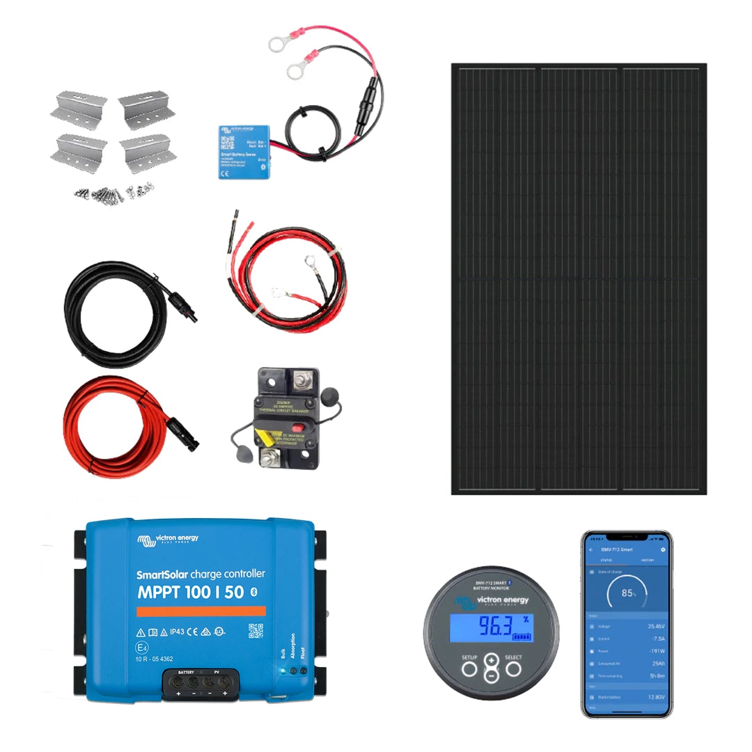 Complete RV Solar Kit - Victron Energy 420W Panel & Battery Monitor ...