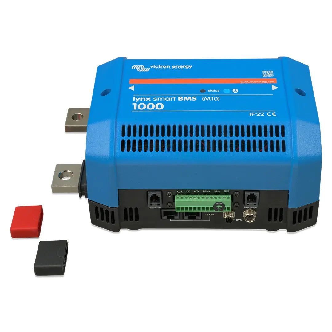 Detailed front view of the Victron Energy Lynx Smart BMS 1000 (M10) without terminal caps