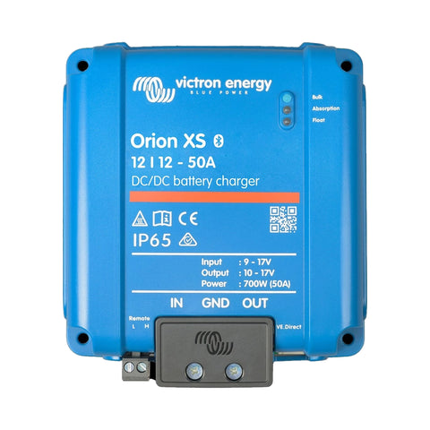 Victron Orion XS 12/12-50A DC-DC Charger for Dual Battery Systems with Intelligent Alternators and Programmable Charging Algorithm