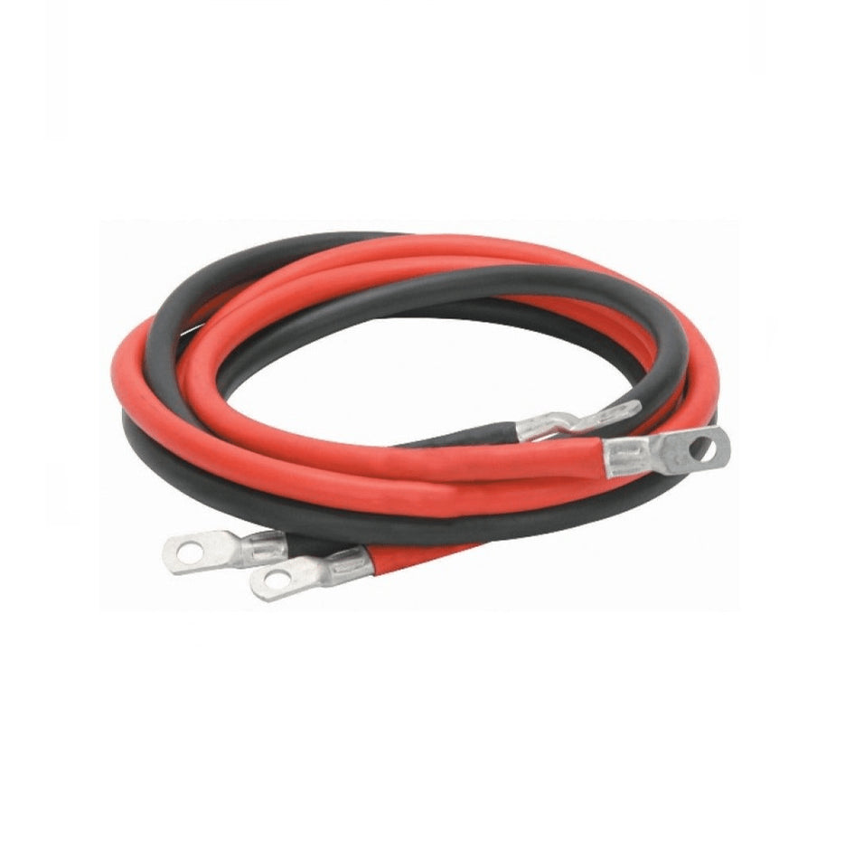 2/0 Battery-to-Inverter Cable Kit – Includes (2) 36" Cables (RR + BB) – 3/8" Lugs Both Ends