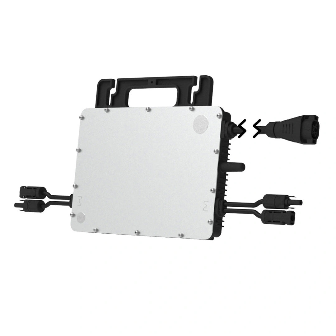 Back view of the Hoymiles HMS-2000-4T-NA microinverter, highlighting the heat sink for efficient cooling