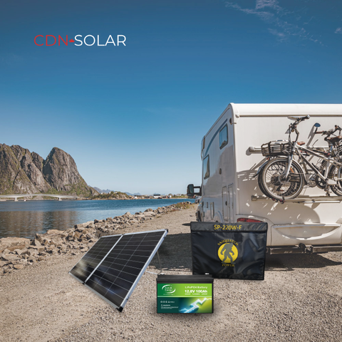 220W Portable RV Solar Kit – Victron MPPT + 100Ah Smart heated Battery