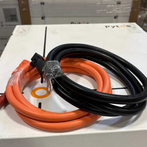 Pytes V5° Plus 1/0 AWG Power Cable Kit – 2m Each (Orange & Black)