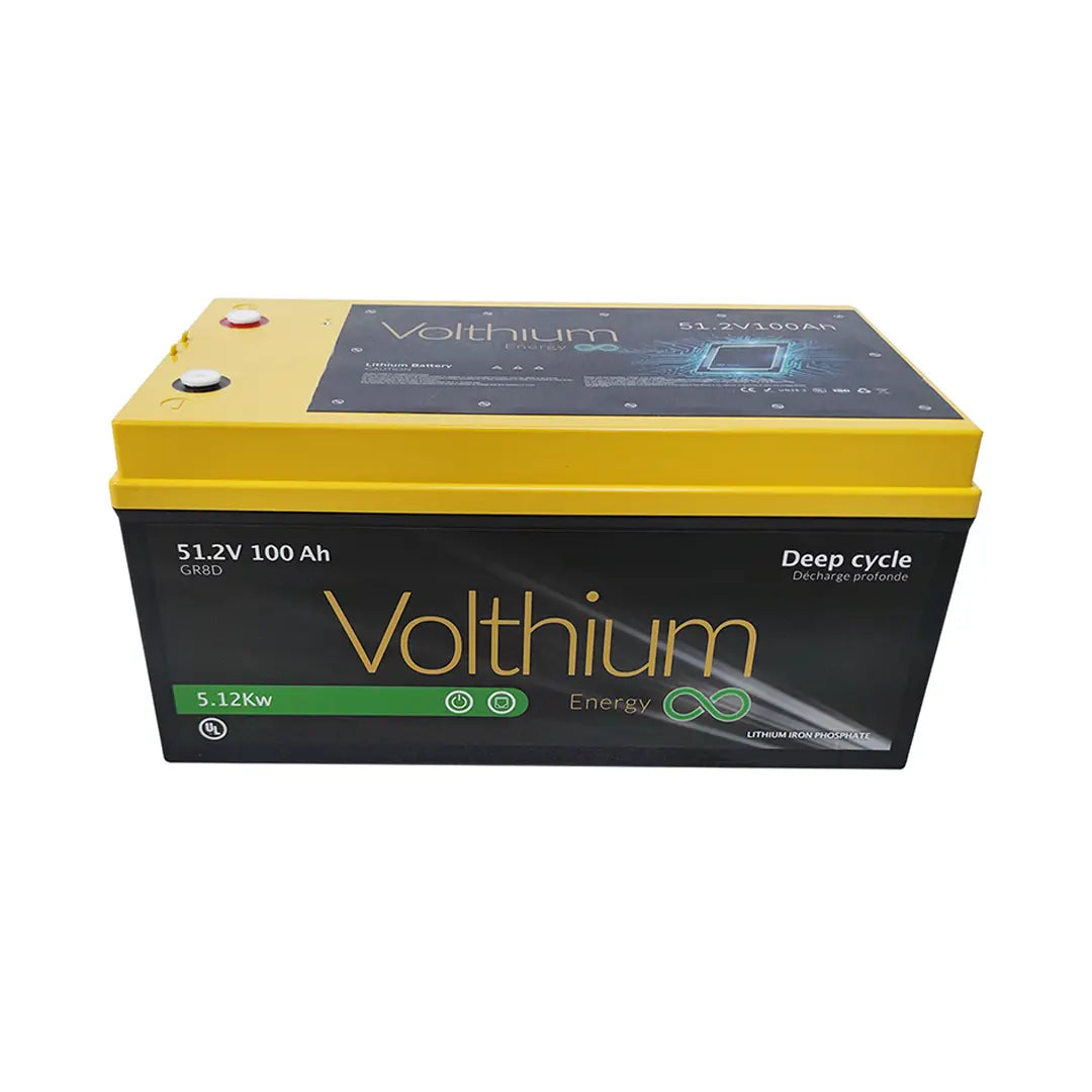 Volthium 51.2V 100Ah LiFePO4 8D Battery – Canadian-made lithium battery for solar and off-grid energy storage.