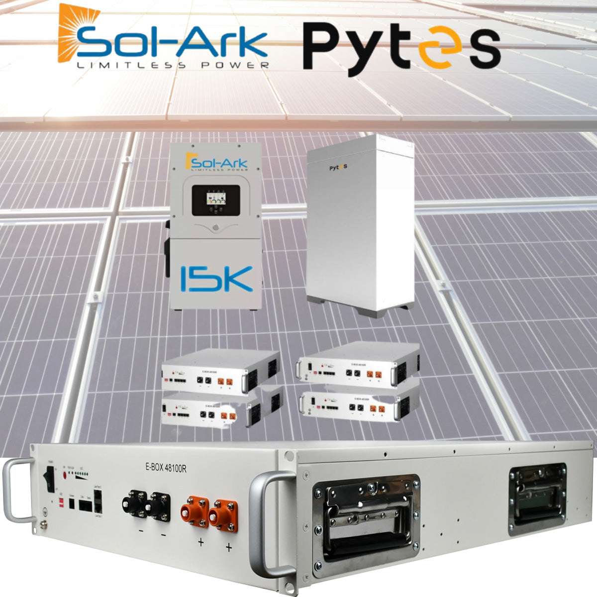 Sol-Ark 15K & Pytes 48V 400Ah Solar Kit with kinetic solar